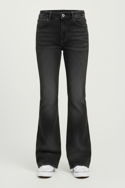 Pantalon Patte D'Éléphant Évasé Noir Denim Enfant - Jean - vue 3