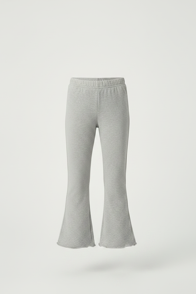 Pantalon Patte D'Éléphant Gris Chiné Confortable Décontracté Fille - Molleton - vue 3