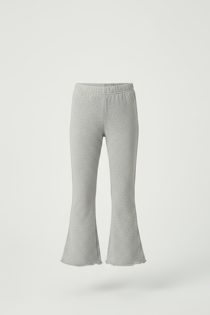 Pantalon Patte D'Éléphant Gris Chiné Confortable Décontracté Fille - Molleton - vue 3