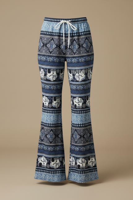Pantalon Patte D'éléphant Hippie - Imprimé Viscose - vue 3
