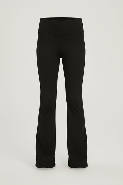 Pantalon Patte D'Éléphant Noir Taille Haute Uni Confortable - Polyester - vue 3