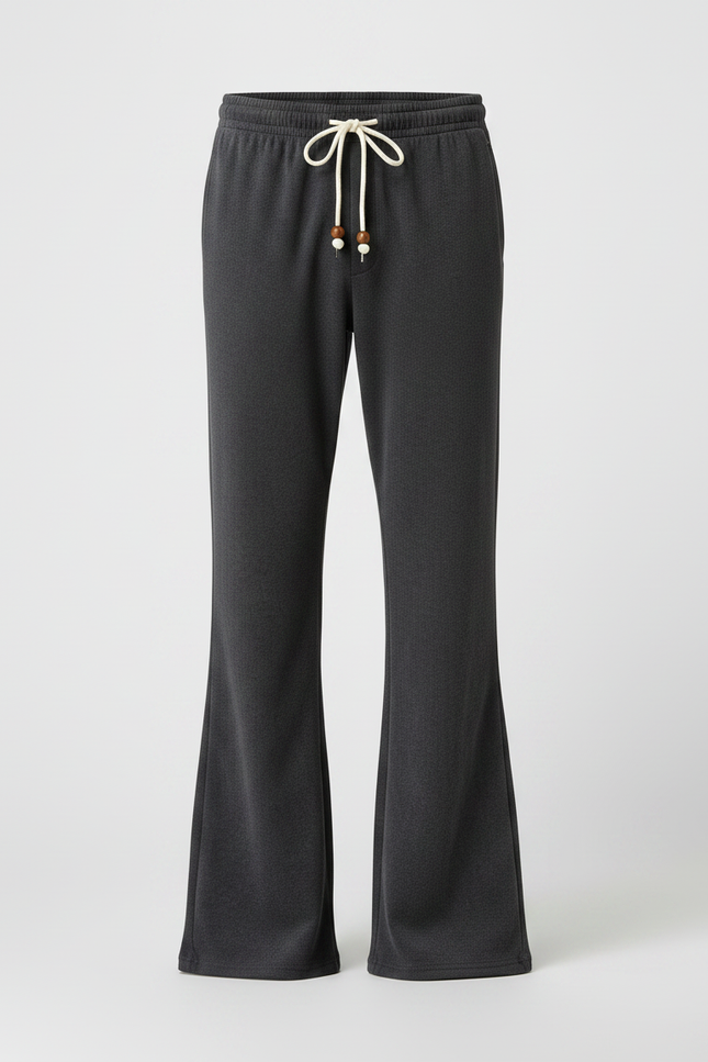 Pantalon Patte D'Éléphant Gris Anthracite Ample Décontracté Homme - Maille - vue 3