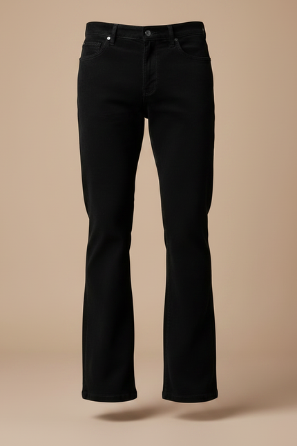 Pantalon Patte D'Éléphant Noir Évasé Velours Côtelé Homme - Cordé - vue 3