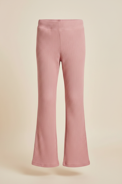 Pantalon Patte D'Éléphant Rose Côtelé Confortable Enfant - Maille - vue 3