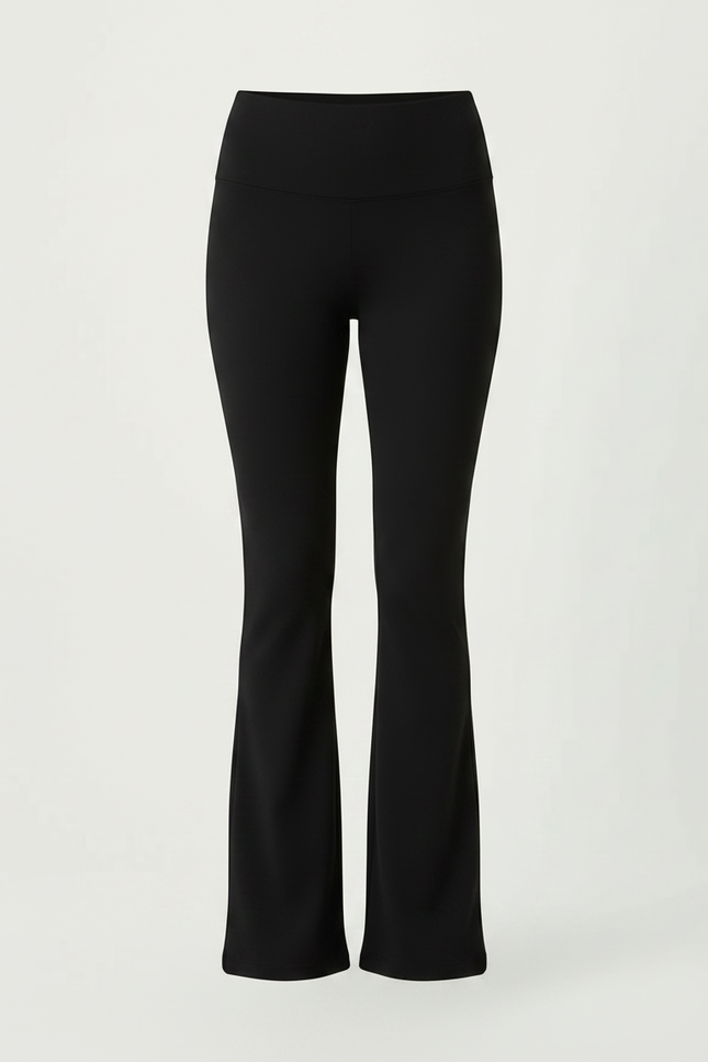 Pantalon Patte D'Éléphant Noir Taille Haute Évasé Élégant Femme - Polyester - vue 3