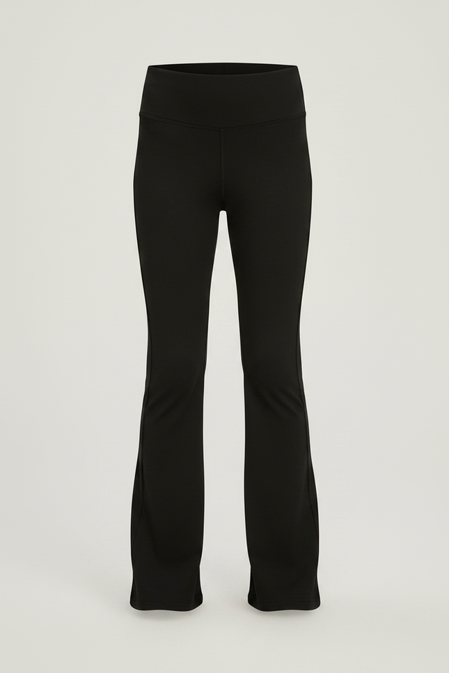 Pantalon Patte D'Éléphant Noir Taille Haute Uni Confortable - Polyester - vue 3