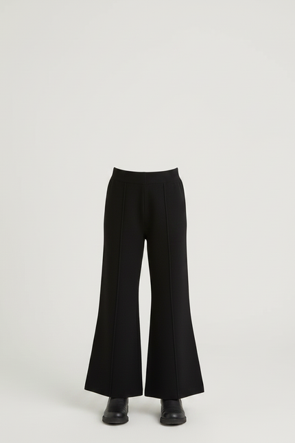 Pantalon Patte D'Éléphant Noir Évasé Confortable Enfant - Maille - vue 3