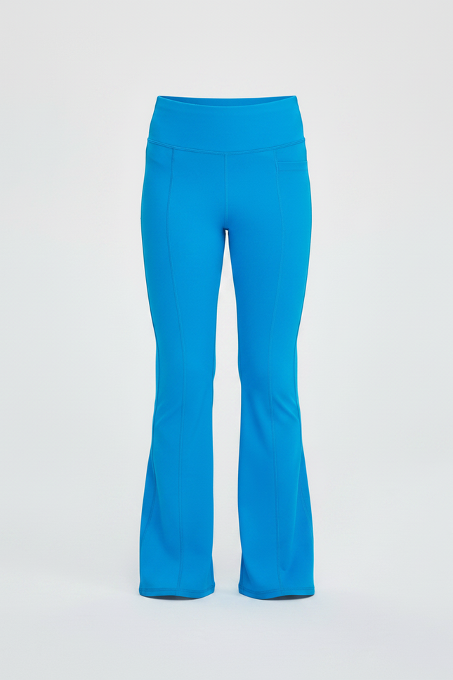 Pantalon Patte D'Éléphant Bleu Vif Enfant Yoga Confortable - Polyester - vue 3