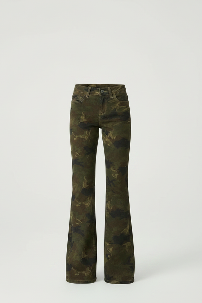 Pantalon Patte D'Éléphant Camouflage Évasé Enfant Décontracté - Multicolore Toile - vue 3
