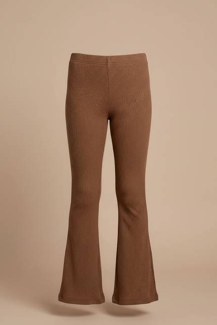 Pantalon Patte D'Éléphant Marron Côtelé Confortable Enfant - Cordé - vue 3