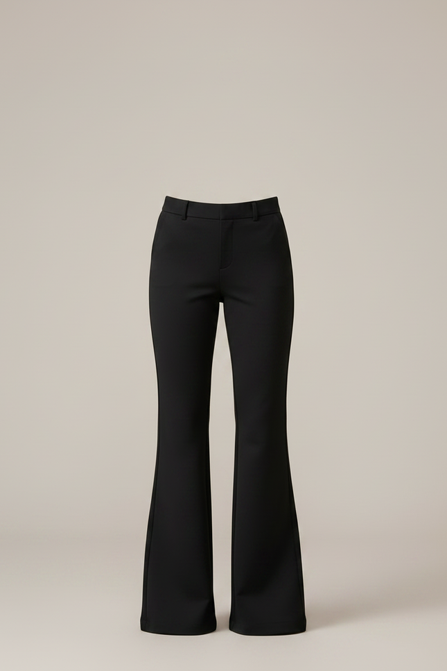 Pantalon Patte D'Éléphant Noir Évasé Stretch Confortable - Polyester - vue 3