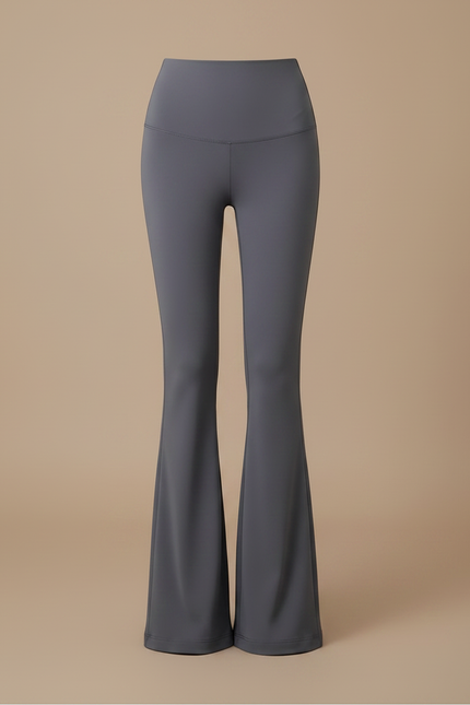 Pantalon Patte D'Éléphant Gris Taille Haute Fluide Confortable - Polyester - vue 3