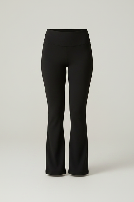 Pantalon Patte D'Éléphant Noir Bordeaux Confortable Évasé Fluide - Polyester - vue 3