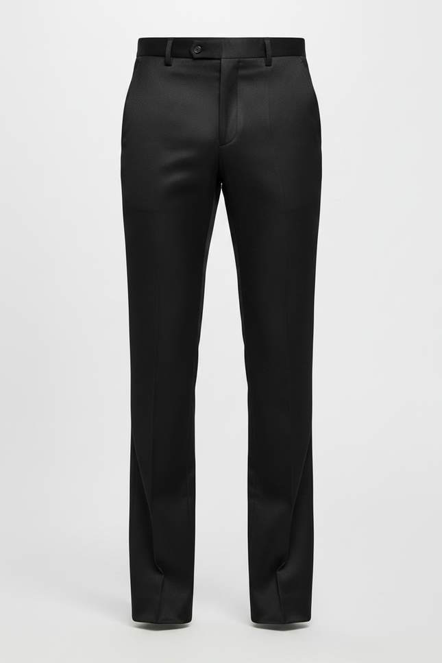 Pantalon Patte D'Éléphant Noir Homme Évasé Élégant Satiné - vue 3