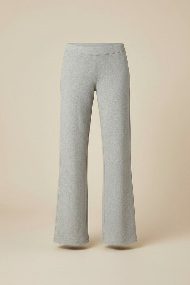 Pantalon Patte D'Éléphant Gris Décontracté Confortable Fluide - Molleton - vue 3