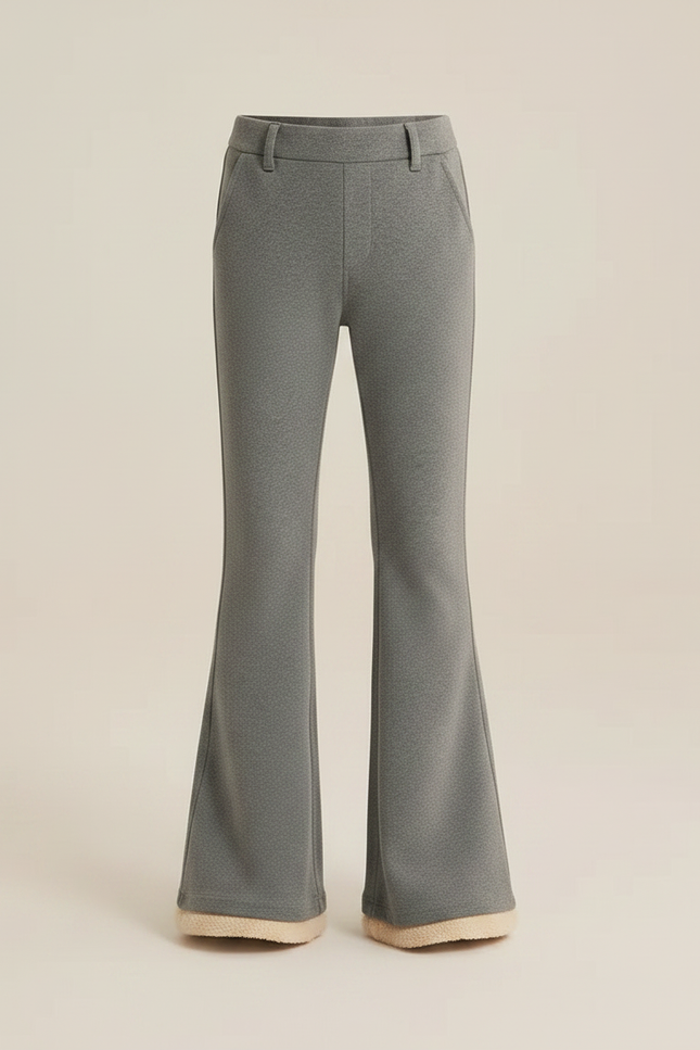 Pantalon Patte D'Éléphant Gris Doublé Polaire Confortable Enfant - Molleton - vue 3