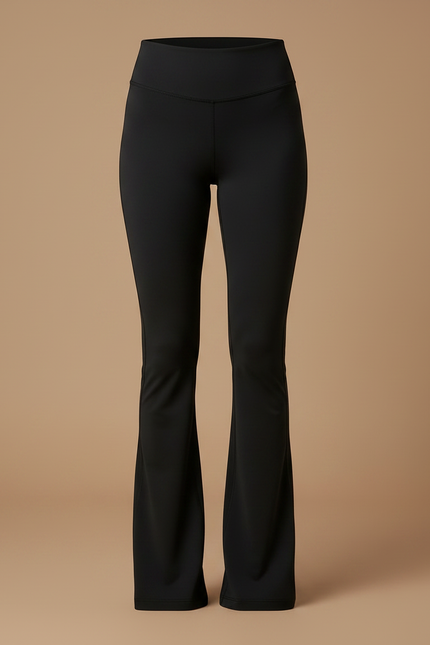Pantalon Patte D'Éléphant Noir Ajusté Évasé Confortable Femme - Polyester - vue 3