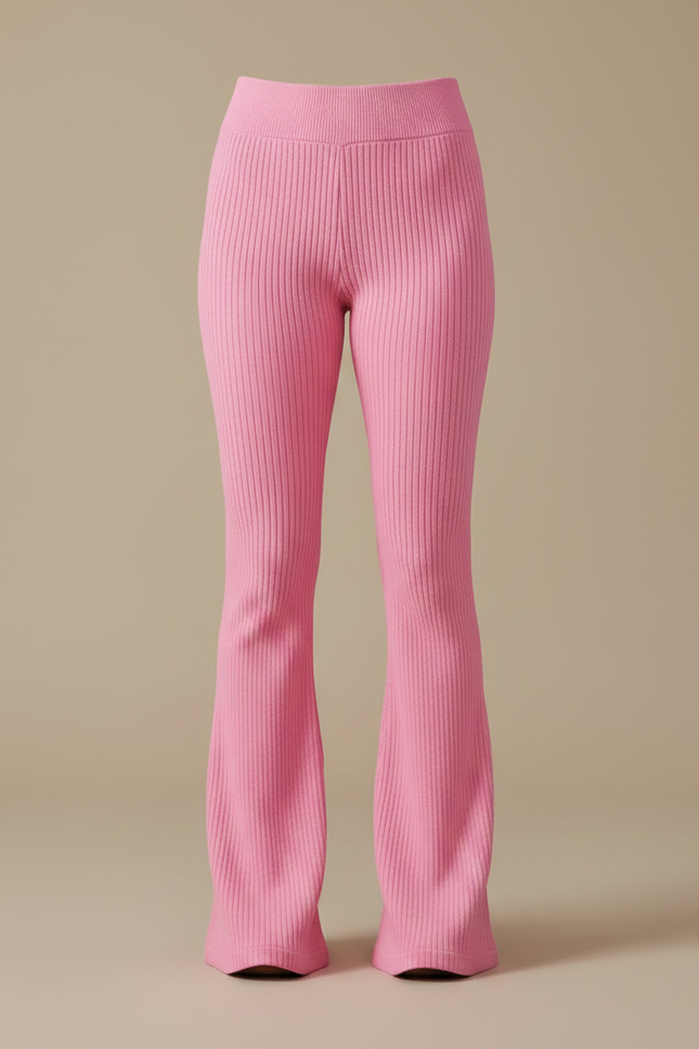 Pantalon Patte D'éléphant Legging - Rose Maille - vue 3