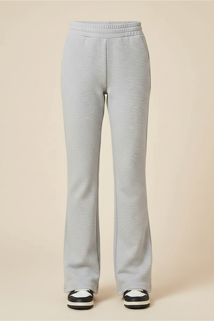 Pantalon Patte D'Éléphant Gris Décontracté Confortable Élastique Fille - Molleton - vue 3