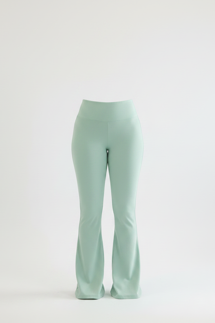 Pantalon Patte D'Éléphant Vert Menthe Confortable Évasé Fluide - Polyester - vue 3