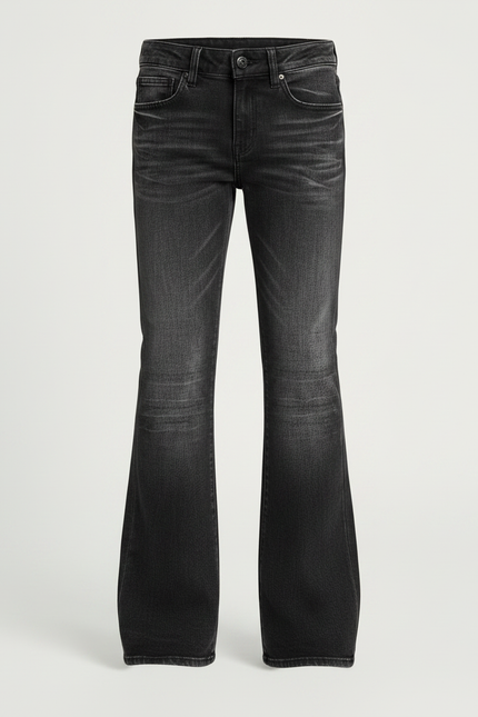 Pantalon Patte D'Éléphant Noir Délavé Ample Enfant Baggy - Jean - vue 3