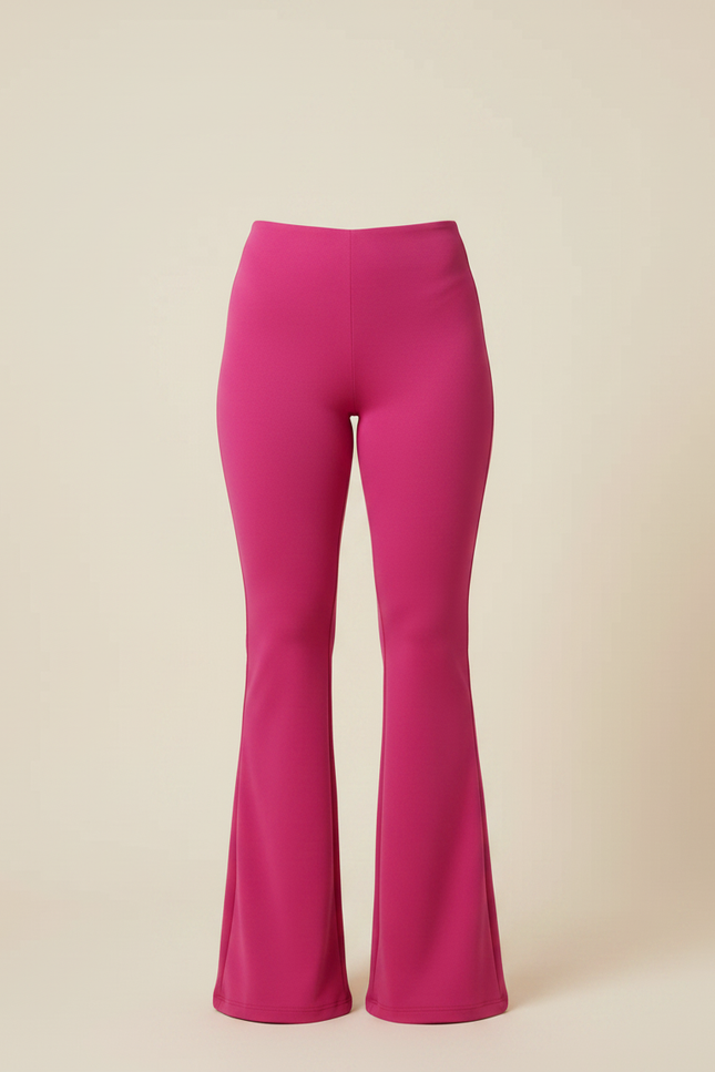 Pantalon Patte D'éléphant Femme Grande Taille - Rose Maille - vue 3