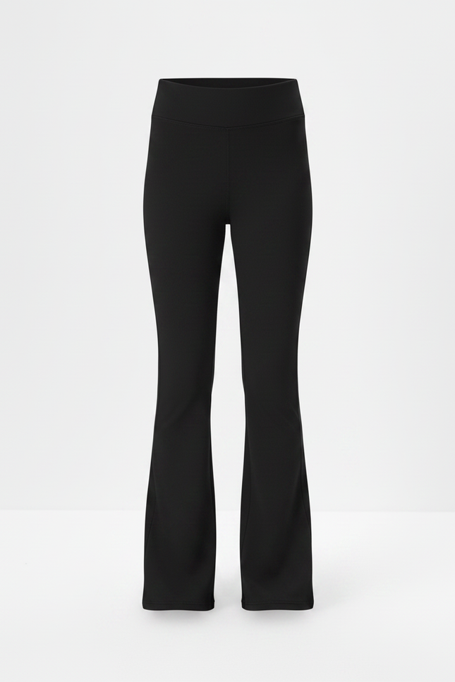 Pantalon Patte D'Éléphant Noir Taille Haute Confortable Stretch Fille - Maille - vue 3
