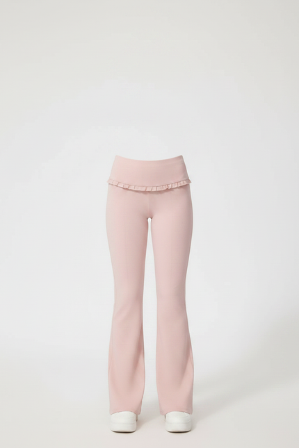 Pantalon Patte D'Éléphant Rose Volants Confortable Fille - Polyester - vue 3