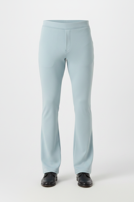 Pantalon Patte D'Éléphant Bleu Clair Évasé Ajusté Homme - Polyester - vue 3