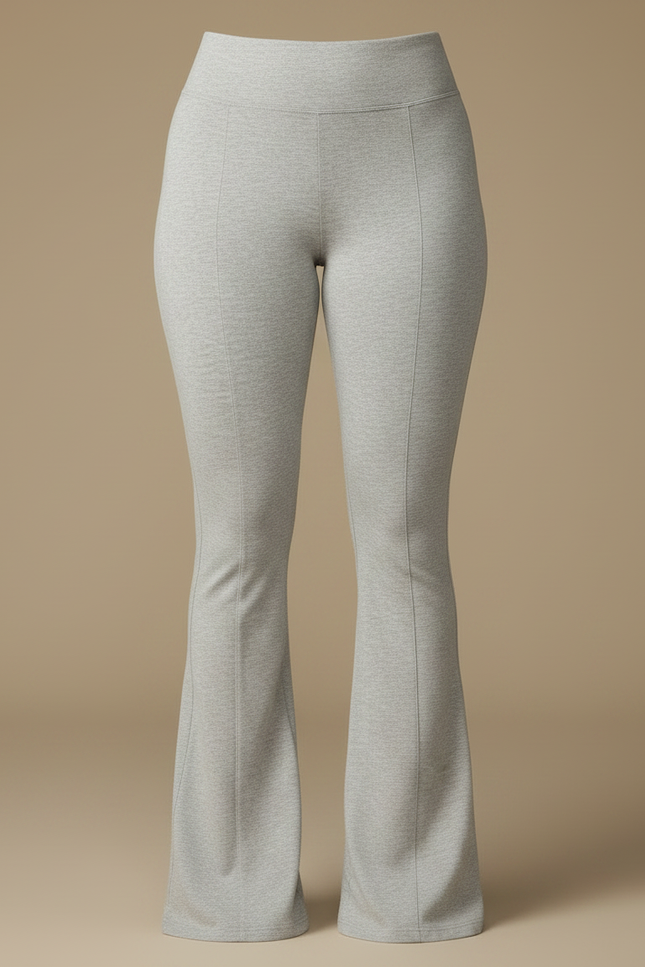 Pantalon Patte D'éléphant Femme Ronde - Gris Molleton - vue 3