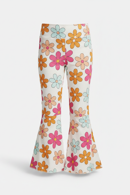 Pantalon Patte D'Éléphant Fleuri Coloré Évasé Confortable Fille - Multicolore Coton - vue 3