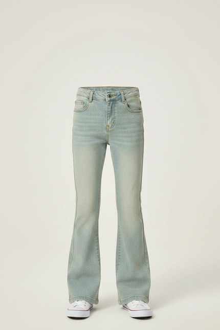 Pantalon Patte D'Éléphant Jean Denim Clair Évasé Enfant - Bleu - vue 3