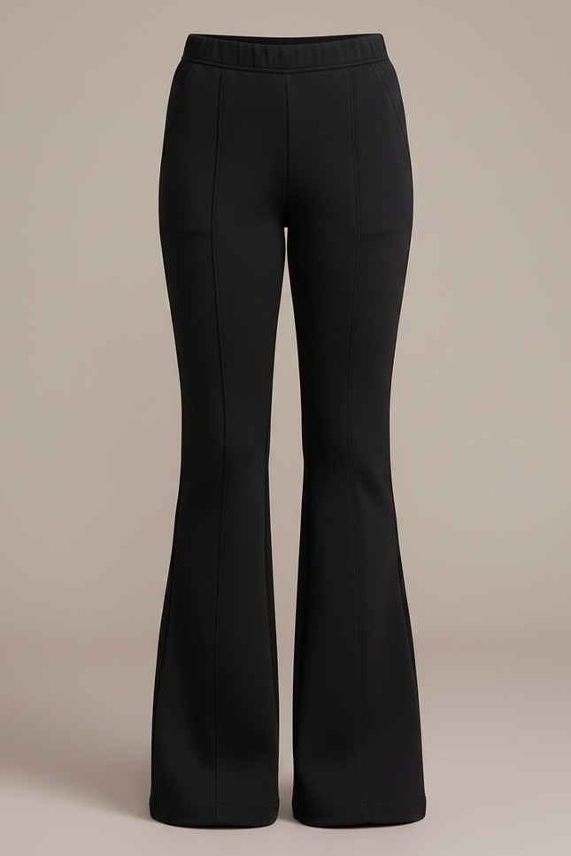 Pantalon Patte D'Éléphant Noir Élastique Confortable Fille - Maille - vue 3