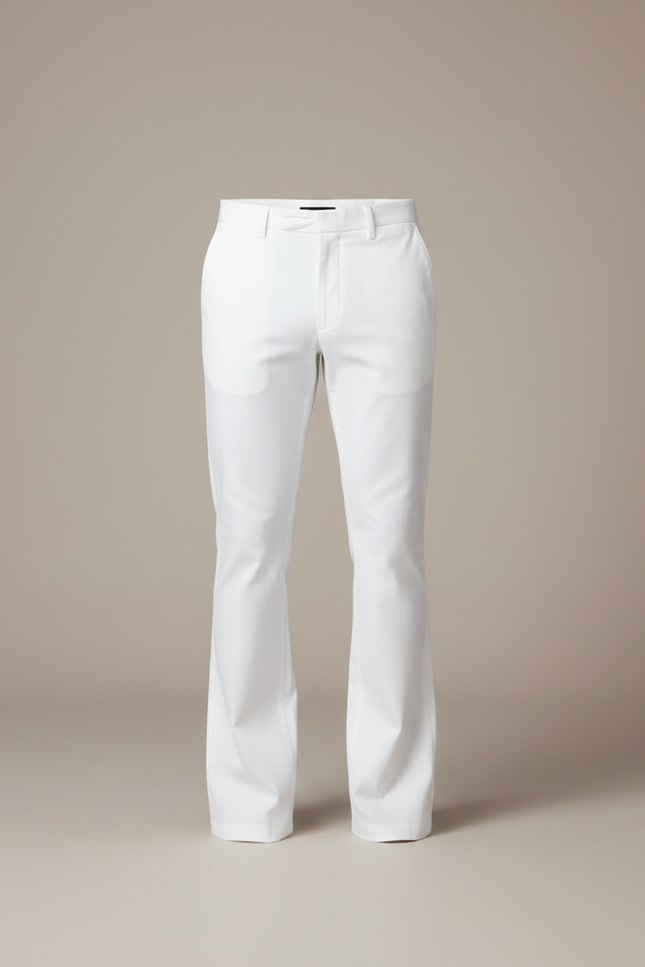 Pantalon Patte D'éléphant Tissu - Blanc Gabardine - vue 3