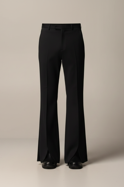 Pantalon Patte D'éléphant Ouvert En Bas - Noir Polyester - vue 3
