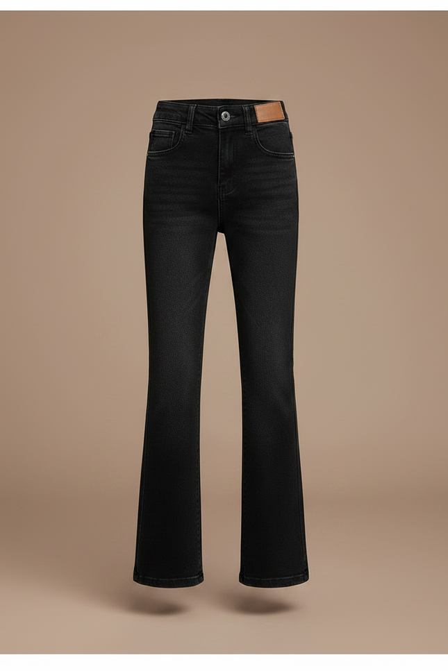 Pantalon Patte D'Éléphant Noir Jean Évasé Fille - vue 3