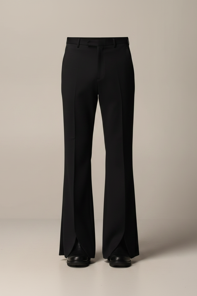 Pantalon Patte D'éléphant Ouvert En Bas - Noir Polyester - vue 3