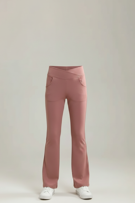 Pantalon Patte D'Éléphant Rose Poudré Taille Haute Confortable Enfant - Polyester - vue 3