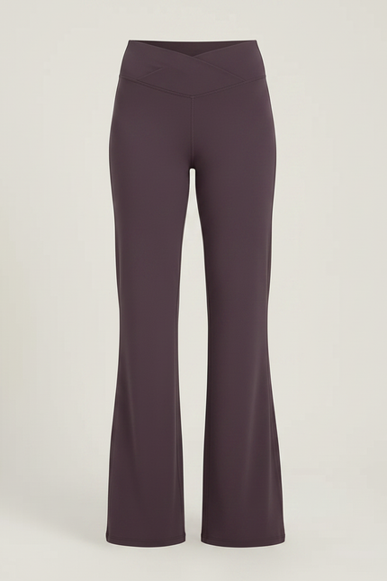 Pantalon Patte D'Éléphant Violet Évasé Taille Haute Confortable - Polyester - vue 3