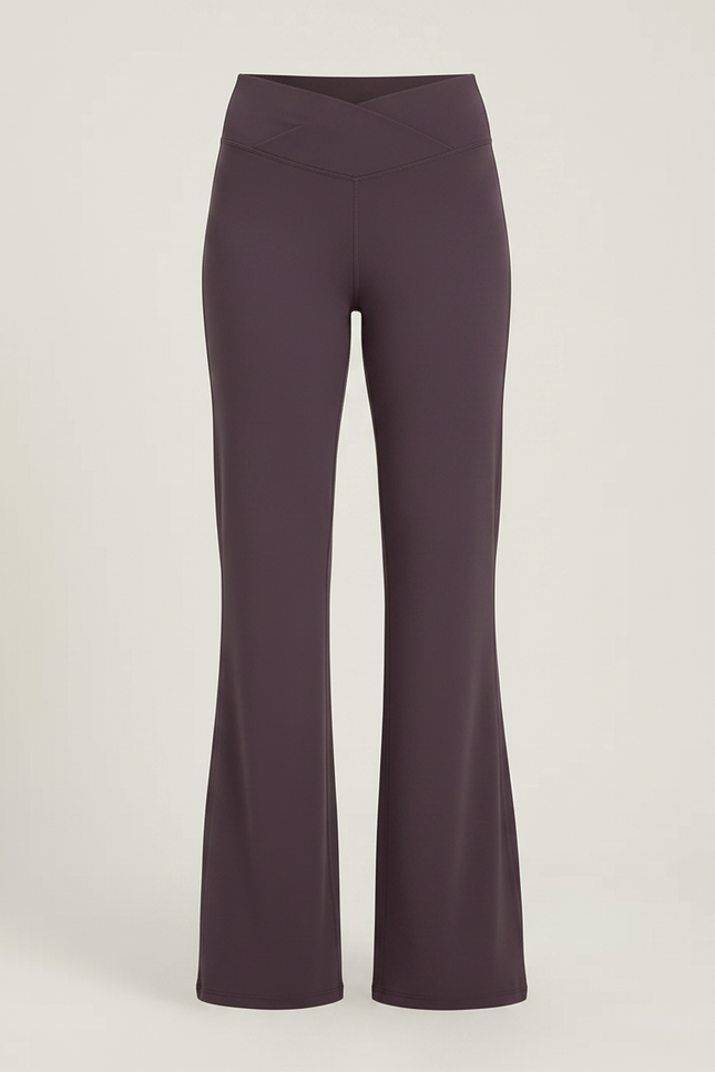 Pantalon Patte D'Éléphant Violet Évasé Taille Haute Confortable - Polyester - vue 3