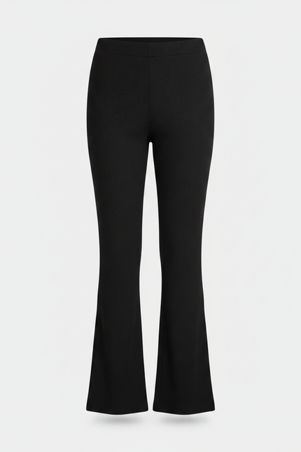 Pantalon Patte D'Éléphant Noir Côtelé Confortable Enfant - Maille - vue 3