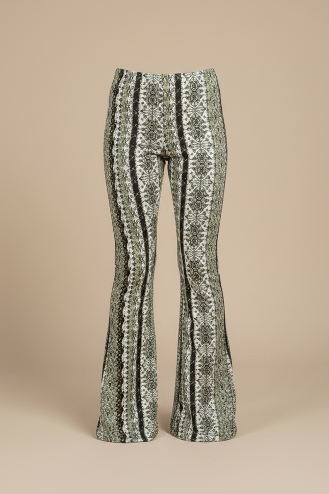 Pantalon Patte D'Éléphant Imprimé Géométrique Élastique Confortable Enfant - Maille - vue 3