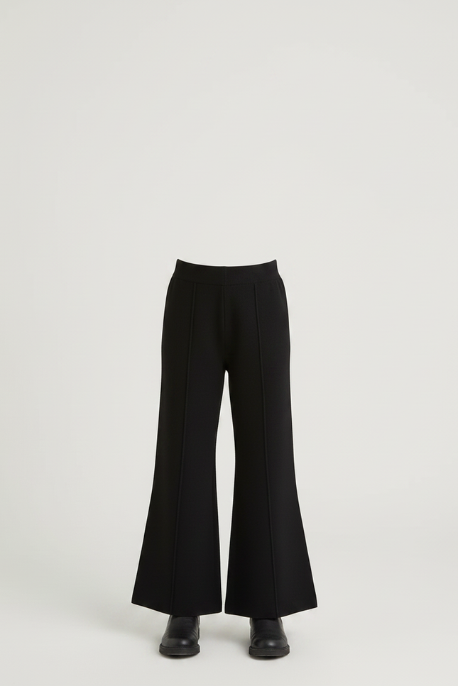 Pantalon Patte D'Éléphant Noir Évasé Confortable Enfant - Maille - vue 3