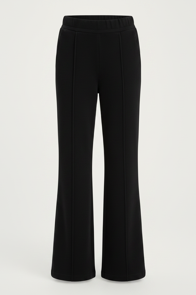 Pantalon Patte D'Éléphant Noir Confortable Évasé Fille - Molleton - vue 3